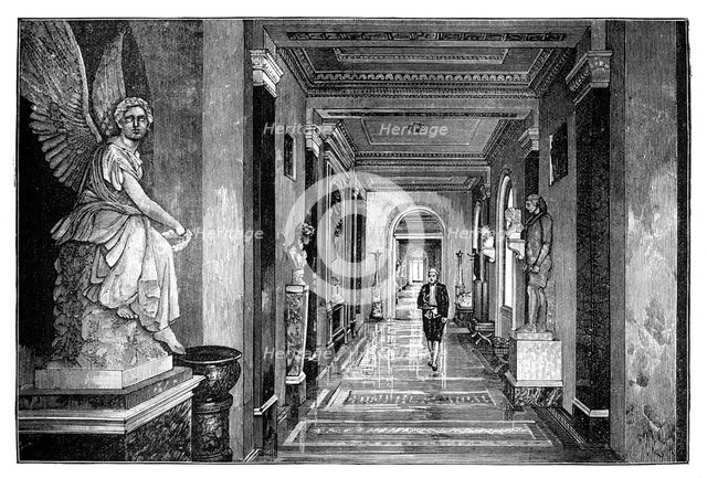 Corridor, Osborne House. Artist: Unknown