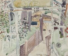 Corridor to the Dugout. Optowa, May 3, 1916 May 3, 1916. Creator: Leopold Gottlieb