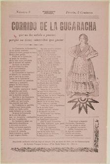 Corrido of the Cockroach, published c. 1918. Creator: José Guadalupe Posada