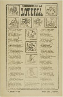 Corrido of the Lottery, n.d. Creator: José Guadalupe Posada