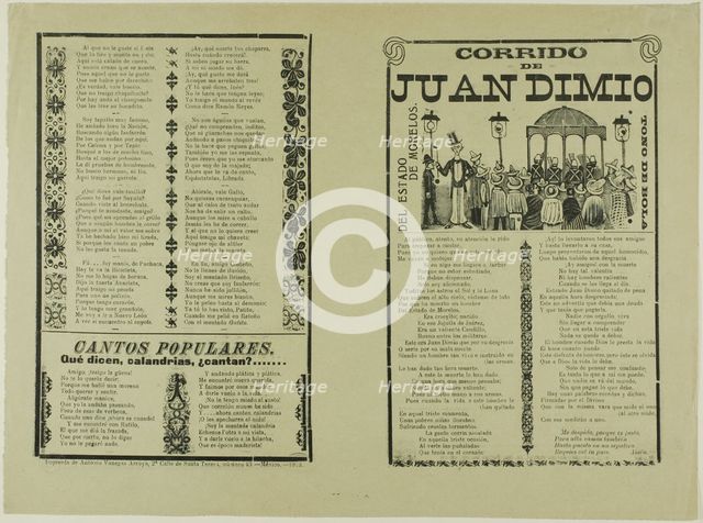 Corrido of Juan Dimio, 1913. Creator: José Guadalupe Posada.