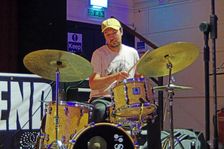 Corrie Dick, Laura Jurd Dinosaur, Battle Jazz Festival, Battle, East Sussex, July 2023. Creator: Brian O'Connor