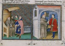 Corruption. Miniature from Le livre appellé Decameron by Giovanni Boccaccio, 1460s. Creator: Anonymous
