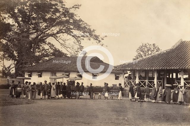 Cortège d'un mariage, Cochinchine, 1866. Creator: Emile Gsell.