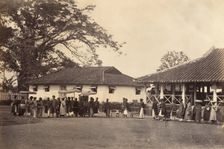 Cortège d'un mariage, Cochinchine, 1866. Creator: Emile Gsell