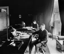 Cortelyou. Secty. Cortelyou and Barnes in office, between 1890 and 1910. Creator: Unknown