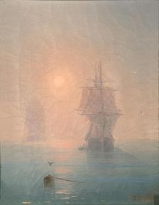 Corvette in the Mist, 1886. Artist: Aivazovsky, Ivan Konstantinovich (1817-1900)