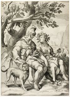 Corydon and Sylvia, 1601/11. Creator: Jacob Matham