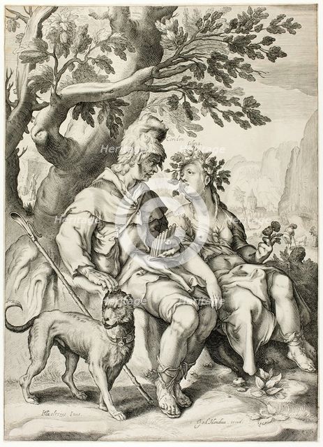 Corydon and Sylvia, 1601/11. Creator: Jacob Matham.