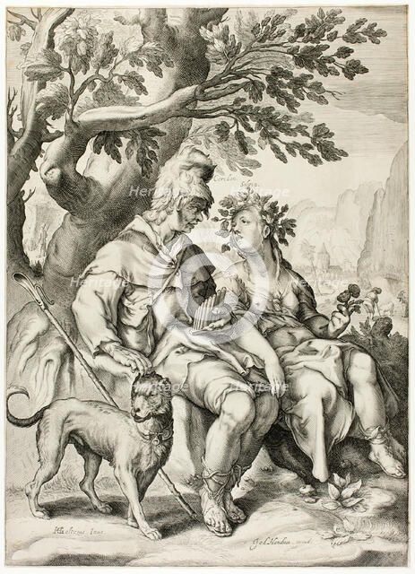 Corydon and Sylvia, 1601/11. Creator: Jacob Matham.