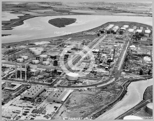 Coryton Oil Refinery, Thurrock, Essex, 06/08/1952. Creator: John Laing plc.