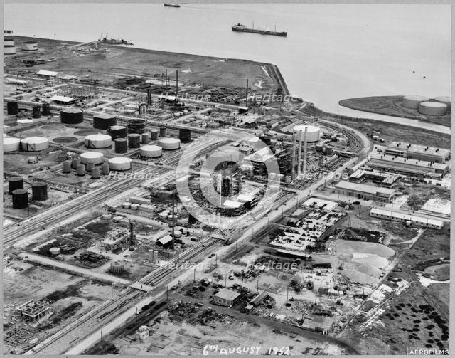 Coryton Oil Refinery, Thurrock, Essex, 06/08/1952. Creator: John Laing plc.