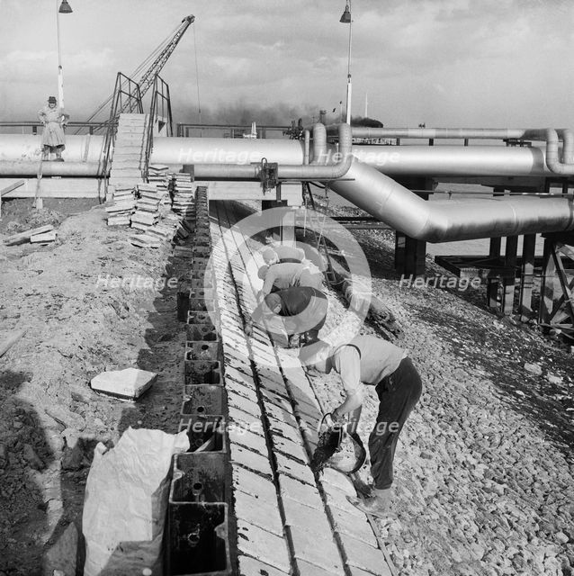 Coryton Oil Refinery, Thurrock, Essex, 27/03/1954. Creator: John Laing plc.