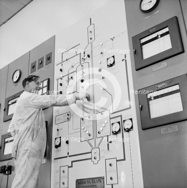Coryton Oil Refinery, Thurrock, Essex, 27/03/1954. Creator: John Laing plc.
