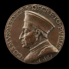 Cosimo de Medici, 1389-1464, Pater Patriae [obverse], c. 1465/1469. Creator: Unknown