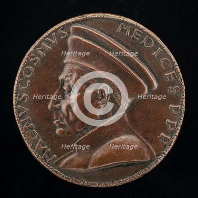 Cosimo de' Medici, 1389-1464, Pater Patriae [obverse], probably 1465/1469. Creator: Unknown.