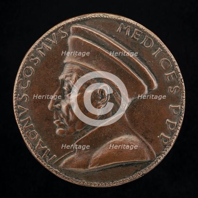 Cosimo de' Medici, 1389-1464, Pater Patriae [obverse], probably 1465/1469. Creator: Unknown.