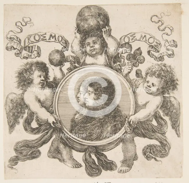Cosimo de Medici, Prince of Tuscany, and His Wife, Marguerite Louise d'Orleans, 1661. Creator: Stefano della Bella.
