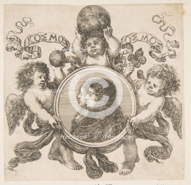 Cosimo de Medici, Prince of Tuscany, and His Wife, Marguerite Louise d'Orleans, 1661. Creator: Stefano della Bella.