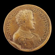 Cosimo I de Medici, 1519-1574, 2nd Duke of Florence 1537, later Grand Duke of Tuscany 1569 [obverse Creator: Domenico de'Vetri