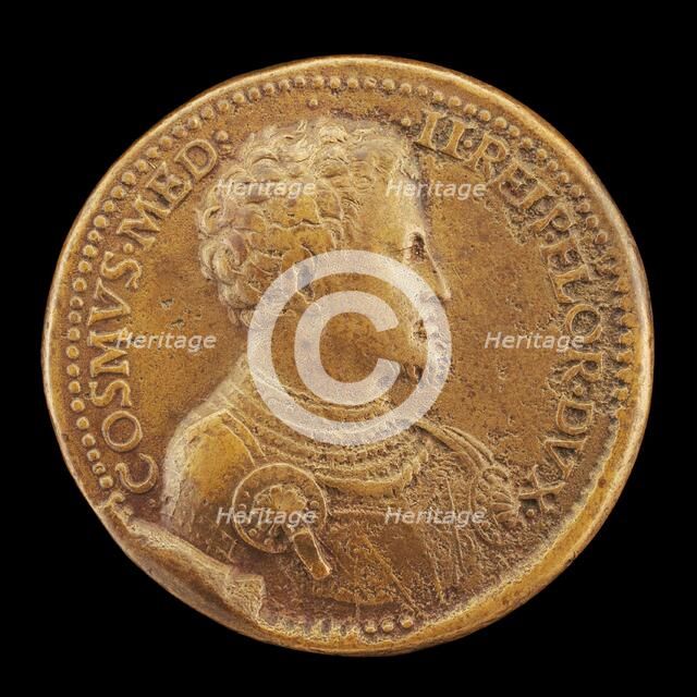 Cosimo I de' Medici, 1519-1574, 2nd Duke of Florence 1537, later Grand Duke of Tuscany 1569 [obverse Creator: Domenico de'Vetri.