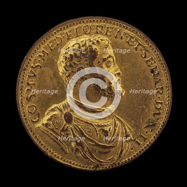 Cosimo I de' Medici, 1519-1574, Duke of Florence 1537 [obverse], 1567. Creator: Pietro Paolo Galeotti.