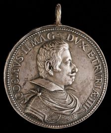 Cosimo II de Medici, 1590-1621, 4th Grand Duke of Tuscany 1609 [obverse], 1618. Creator: Gasparo Mola