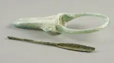Cosmetic Container and Applicator, 4th century. Creator: Unknown
