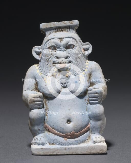 Cosmetic Jar in the Form of the God Bes, 664-525 BC. Creator: Unknown.