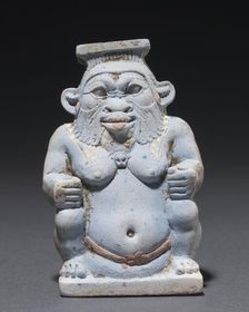 Cosmetic Jar in the Form of the God Bes, 664-525 BC. Creator: Unknown