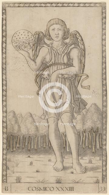 Cosmico (Genius of the World), c. 1465. Creator: Master of the E-Series Tarocchi.