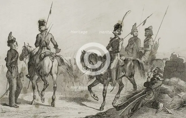Cossacks, 1839. Creator: Augustin François Lemaitre.
