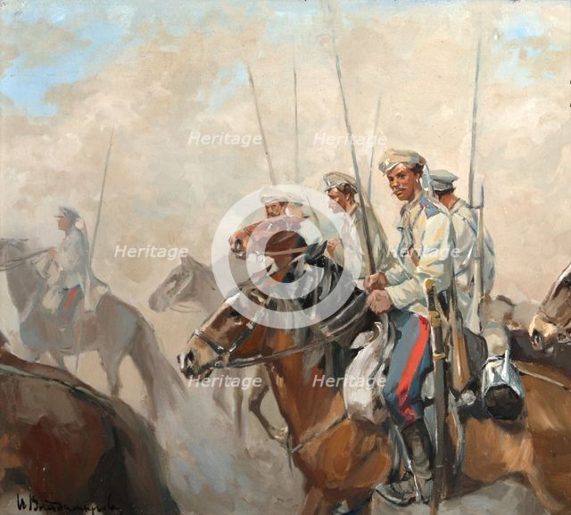 Cossacks, 1910s. Artist: Vladimirov, Ivan Alexeyevich (1869-1947)