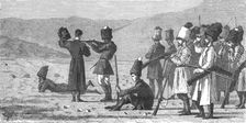 Cossack's at shooting practice; The Caucasus 1875. Creator: Unknown