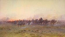 Cossacks Escorting the Taranchi into Russian Territory During the Occupation of the Ili...,19th cent Creator: Nikolay Nikolaevich Karazin