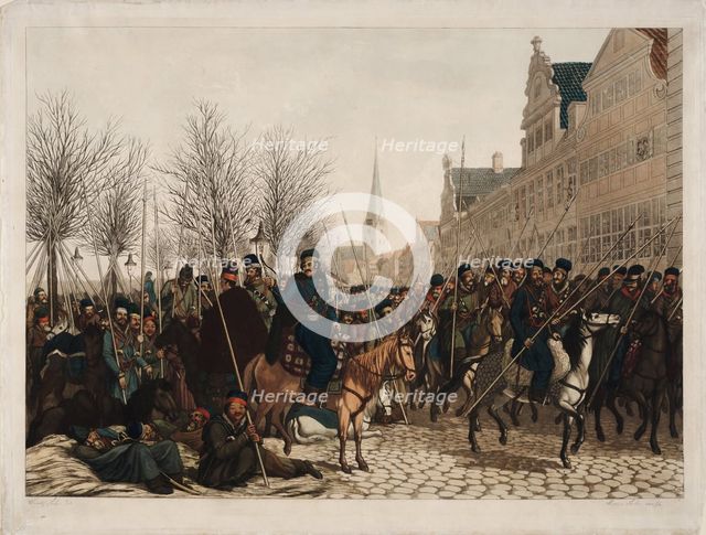 Cossacks in Hamburg, 18 March 1813, 1813. Artist: Suhr, Christoph (1771-1842)