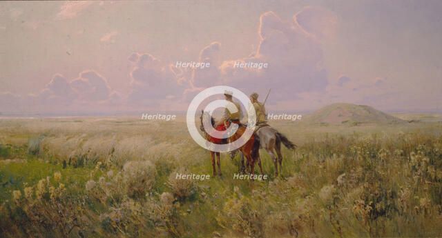 Cossacks in the Steppe, 1900s. Artist: Vasilkovsky, Sergei Ivanovich (1854-1917)