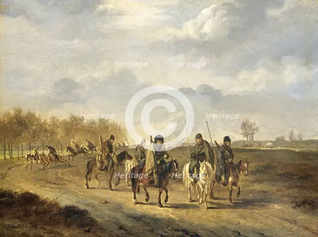 Cossacks on a country Road near Bergen in North Holland, 1813, 1813-1815. Creator: Pieter Gerardus van Os.