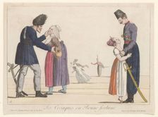 Cossacks on the love path, c.1814-c.1815. Creator: Adrien Pierre François Godefroy the Younger