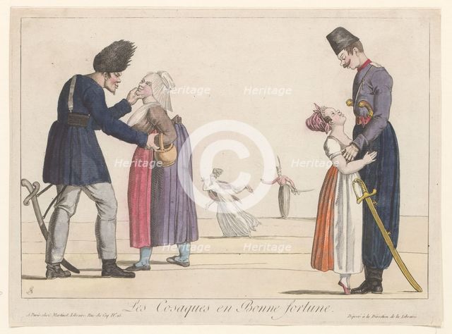 Cossacks on the love path, c.1814-c.1815. Creator: Adrien Pierre François Godefroy the Younger.
