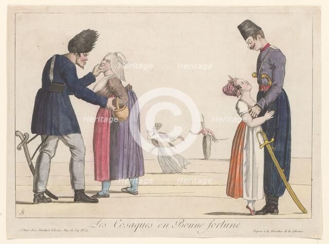 Cossacks on the love path, c.1814-c.1815. Creator: Adrien Pierre François Godefroy the Younger.