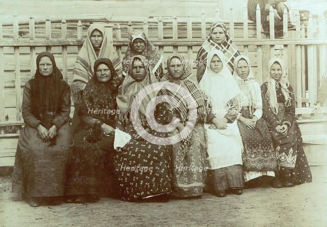 Cossack Village Girls. Kokchetavskii Uezd, 1909. Creator: Nikolai Georgievich Katanaev.