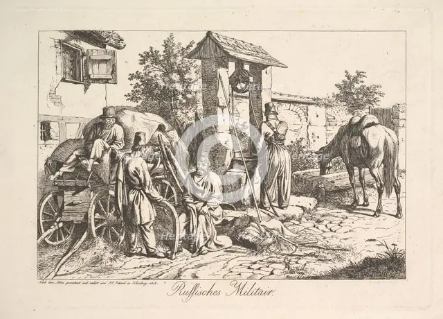 Cossack at the Well, 1815. Creator: Johann Christian Erhard.