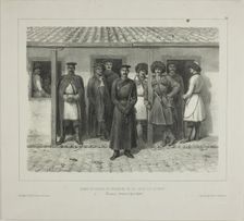 Cossack Bodyguards of the Line, Kuban, Taman, Détroit de Yéni-Kaleb, October 9, 1837, 1846. Creator: Auguste Raffet