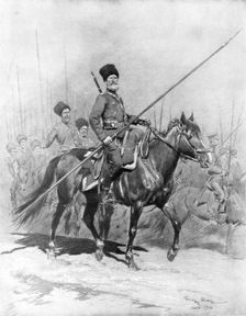 Cossack Cavalry 1914, (1926).Artist: Georges Bertin Scott
