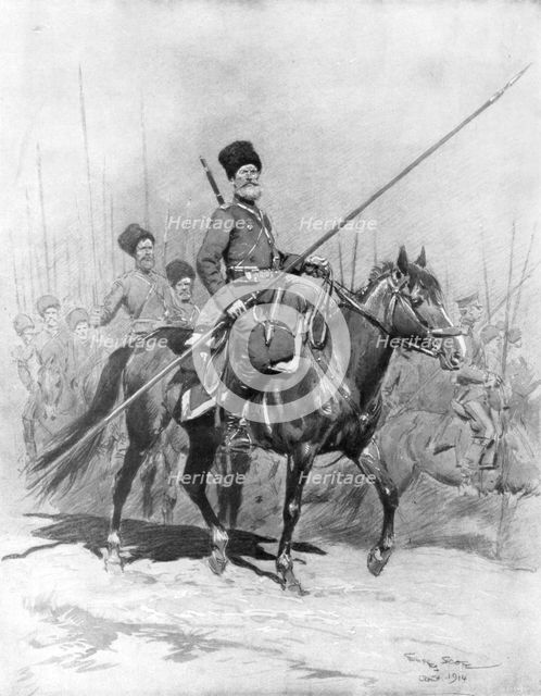 'Cossack Cavalry', 1914, (1926).Artist: Georges Bertin Scott