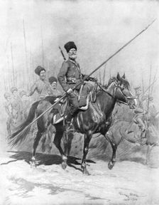Cossack Cavalry 1914, (1926).Artist: Georges Bertin Scott