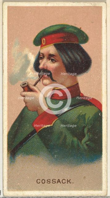 Cossack, from World's Smokers series (N33) for Allen & Ginter Cigarettes, 1888. Creator: Allen & Ginter.
