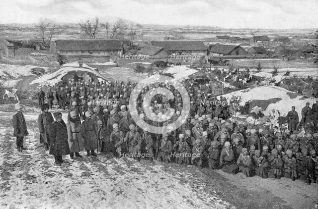 Cossack regiment being drilled, Russo-Japanese War, 1904-5. Artist: Unknown