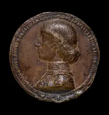Costanzo Sforza, 1447-1483, Lord of Pesaro 1473 [obverse], 1475. Creator: Gianfrancesco Enzola